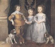 Dyck, Anthony van The Three Eldest Children of Charles I (mk25) oil painting reproduction